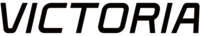 Logo van het bedrijf Victoria in zwarte letters