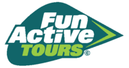 Fun Active Tours-logo met groene pijl