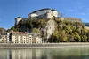 Collective enquiries © Auracher Löchl Castle on a cliff above a river with nearby houses and trees