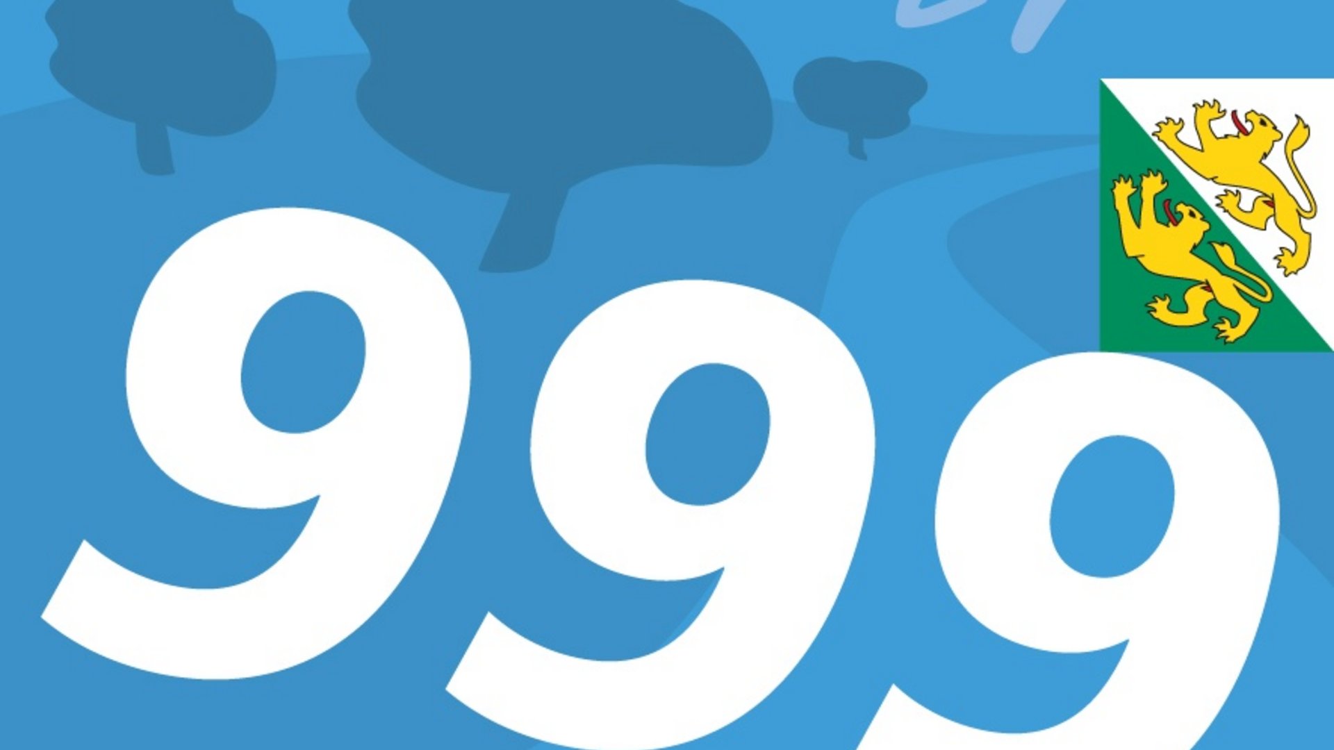 Logo Herzschlaufe Wil Veloland Switzerland with number 999 and coat of arms