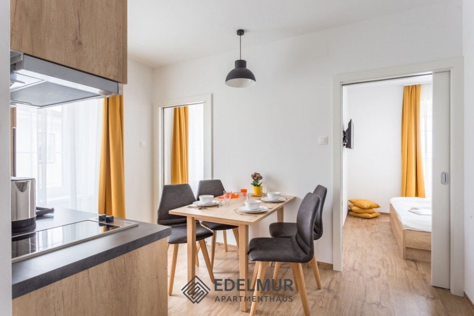 Küche im Apartment © Edelmur Apartmenthaus