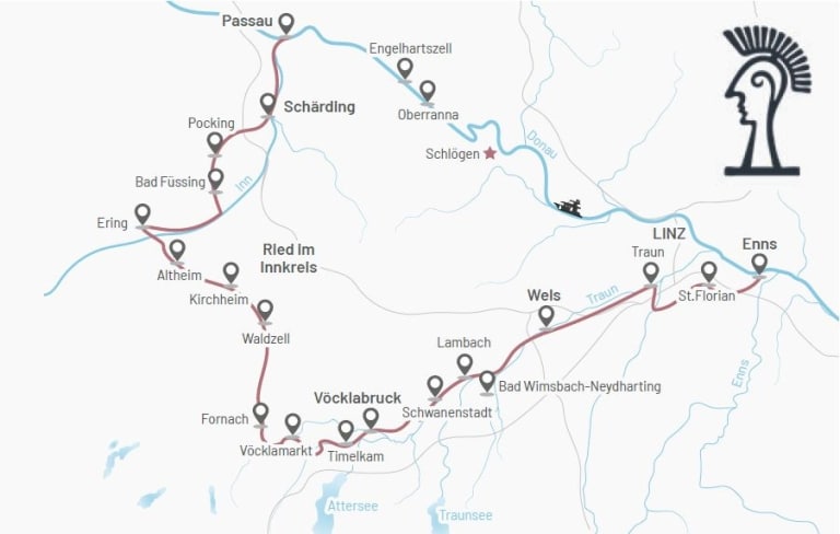 Römerradweg Karte
